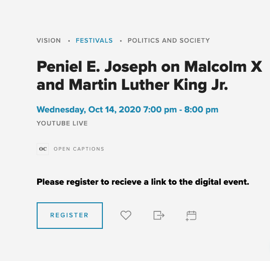 Example of an event page with the "Register" button.